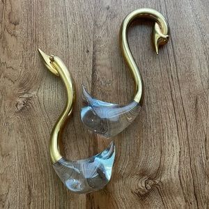 Glass swans